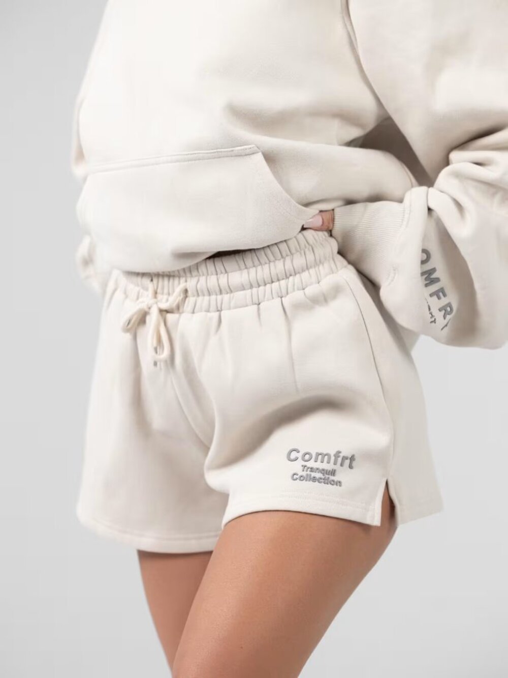 Comfrt Tranquil Collection Women's Cream Athletic Shorts